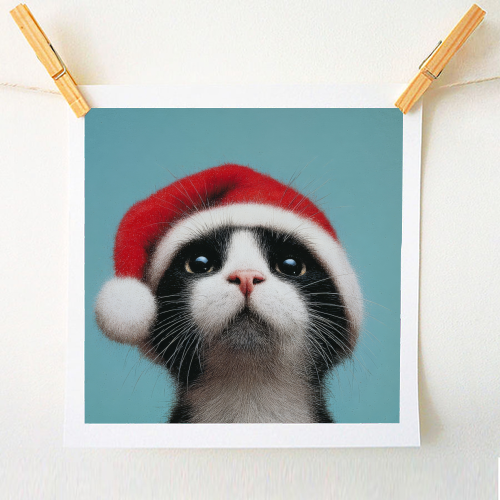 Warm Christmas hat - A1 - A4 art print by DejaReve
