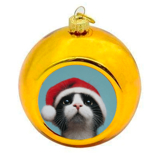 Warm Christmas hat - colourful christmas bauble by DejaReve