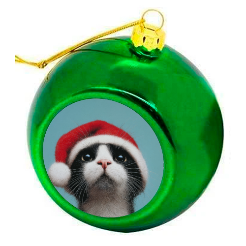 Warm Christmas hat - colourful christmas bauble by DejaReve