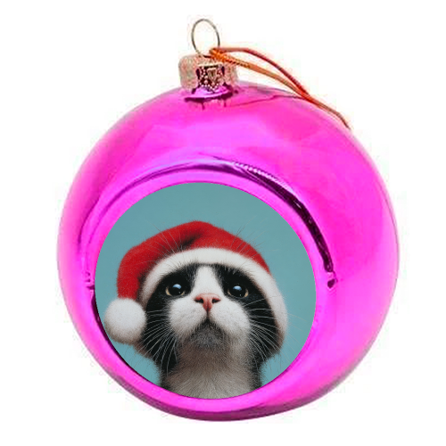Warm Christmas hat - colourful christmas bauble by DejaReve