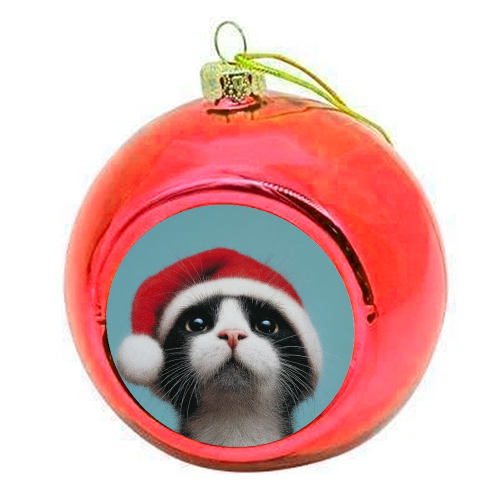 Warm Christmas hat - colourful christmas bauble by DejaReve