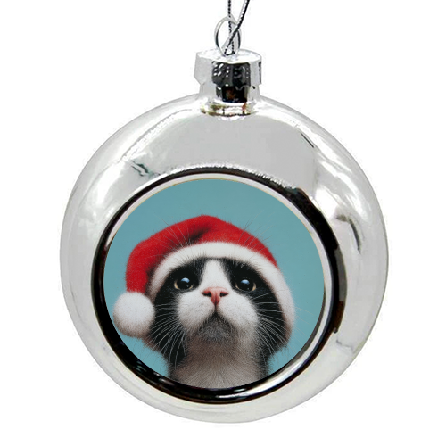 Warm Christmas hat - colourful christmas bauble by DejaReve