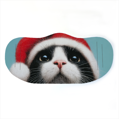 Warm Christmas hat - face cover mask by DejaReve
