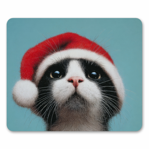 Warm Christmas hat - mouse mat by DejaReve