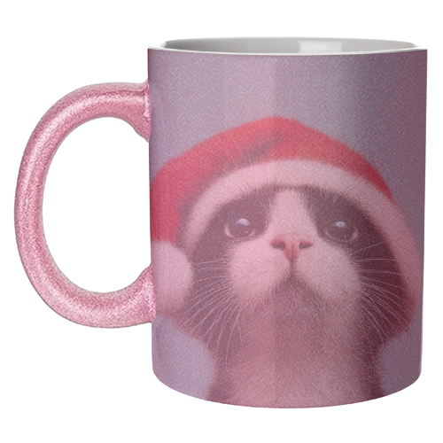Warm Christmas hat - unique mug by DejaReve