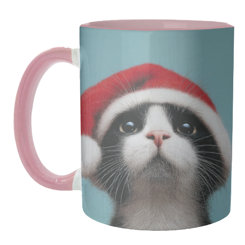 Warm Christmas hat - unique mug by DejaReve