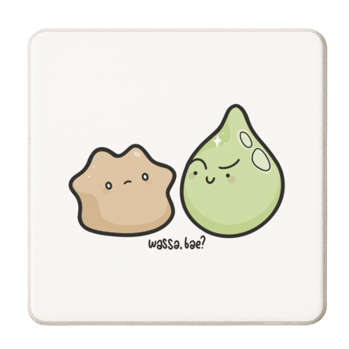 Wassa, bae? - personalised beer coaster by Alice Palazon