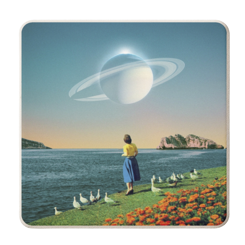 Watching Planets - personalised beer coaster by taudalpoi