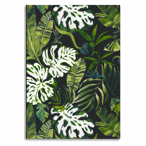 Watercolor jungle pattern - personalised A4, A5, A6 notebook by MMarta BC