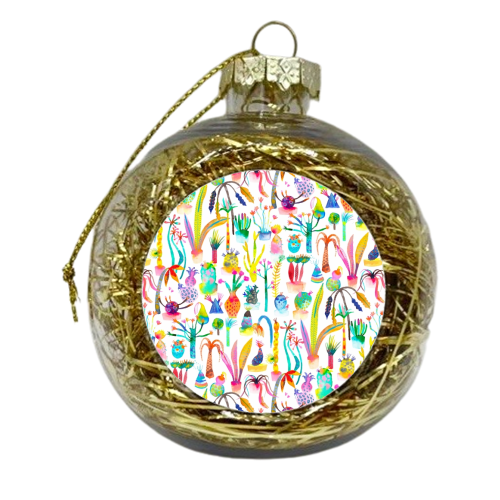 Watercolor Lush Garden - xmas bauble by Ninola Design