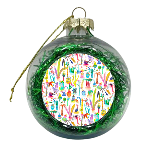 Watercolor Lush Garden - xmas bauble by Ninola Design