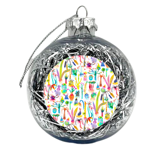 Watercolor Lush Garden - xmas bauble by Ninola Design