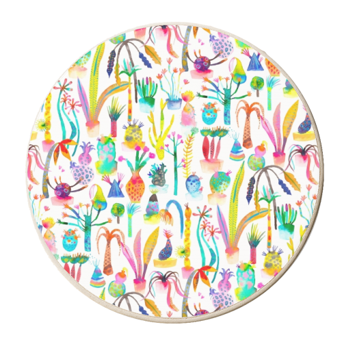 Watercolor Lush Garden - personalised beer coaster by Ninola Design