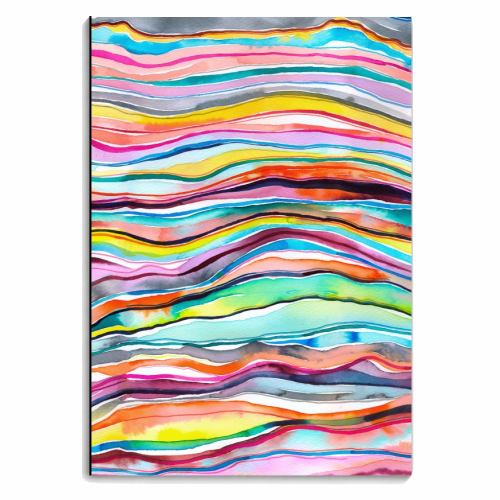 Watercolor Mineral Agate Layers - personalised A4, A5, A6 notebook by Ninola Design