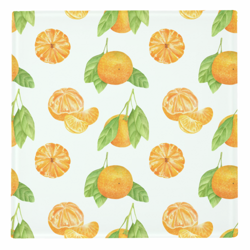 watercolor oranges - personalised beer coaster by Anastasios Konstantinidis
