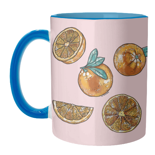 Watercolor Oranges - unique mug by EZbie