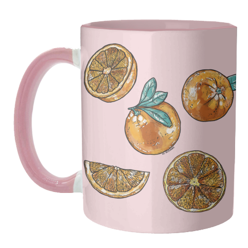 Watercolor Oranges - unique mug by EZbie