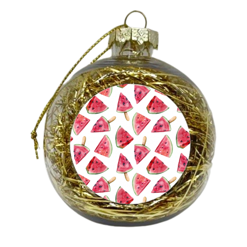 watercolor watermelon pattern - xmas bauble by Anastasios Konstantinidis