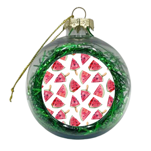 watercolor watermelon pattern - xmas bauble by Anastasios Konstantinidis