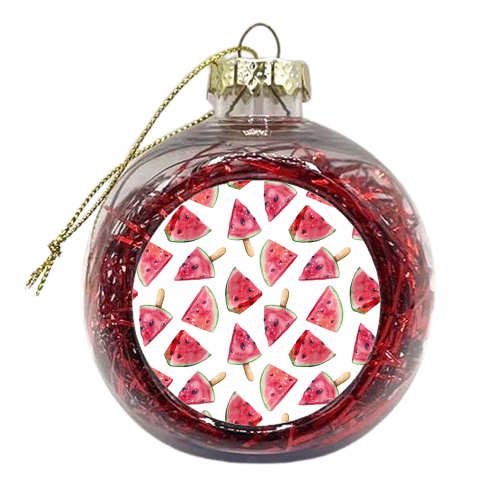 watercolor watermelon pattern - xmas bauble by Anastasios Konstantinidis
