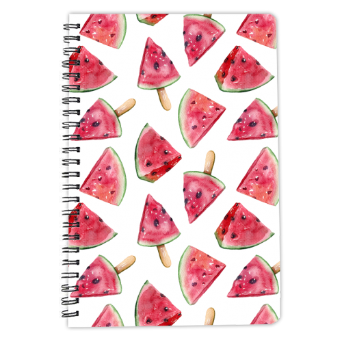 watercolor watermelon pattern - personalised A4, A5, A6 notebook by Anastasios Konstantinidis