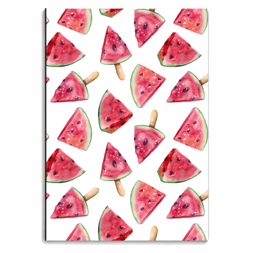 watercolor watermelon pattern - personalised A4, A5, A6 notebook by Anastasios Konstantinidis