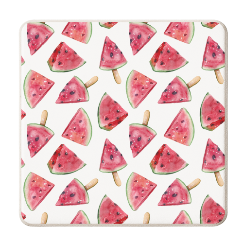 watercolor watermelon pattern - personalised beer coaster by Anastasios Konstantinidis