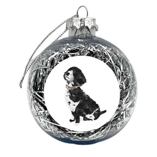Watercolour Dog - xmas bauble by Lisa Wardle