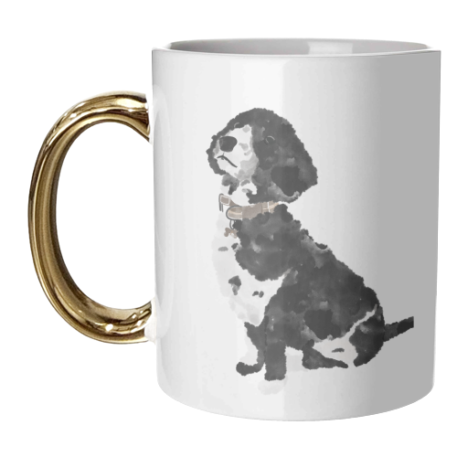 Watercolour Dog - unique mug by Lisa Wardle