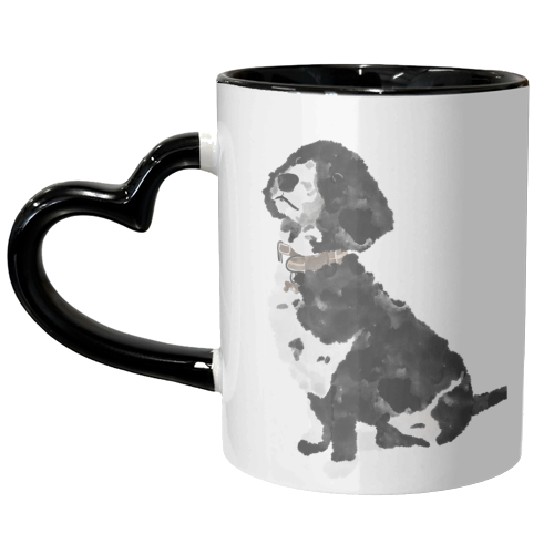 Watercolour Dog - unique mug by Lisa Wardle