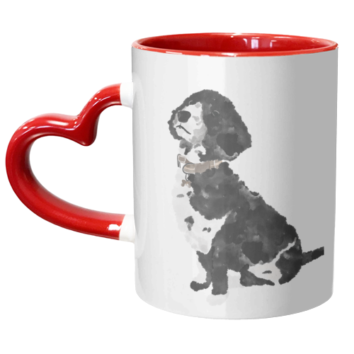 Watercolour Dog - unique mug by Lisa Wardle