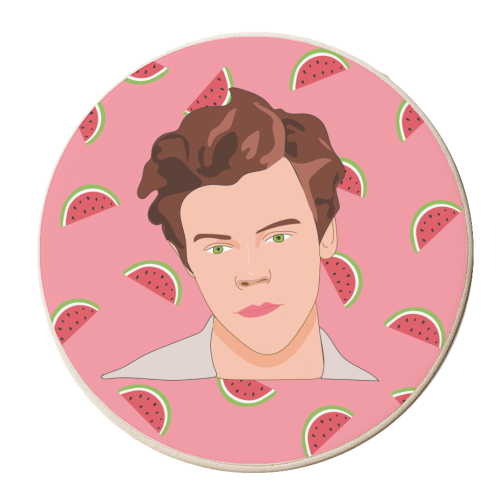 Watermelon Sugar Harry - personalised beer coaster by Laura Lonsdale