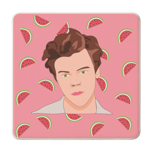Watermelon Sugar Harry - personalised beer coaster by Laura Lonsdale