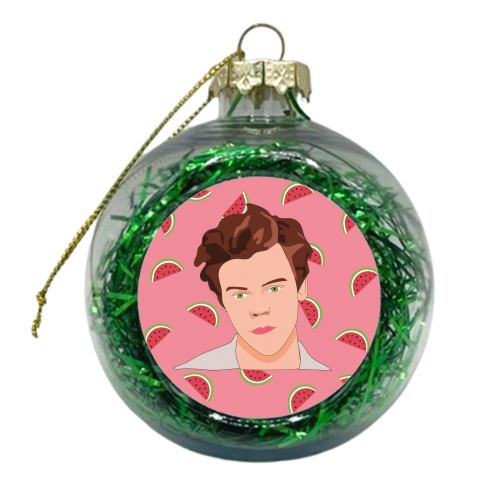 Watermelon Sugar Harry - xmas bauble by Laura Lonsdale