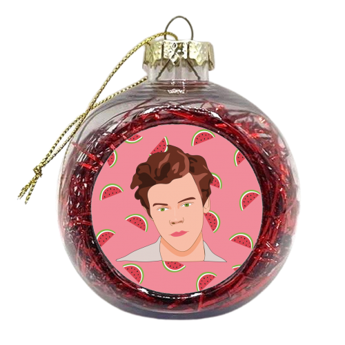 Watermelon Sugar Harry - xmas bauble by Laura Lonsdale