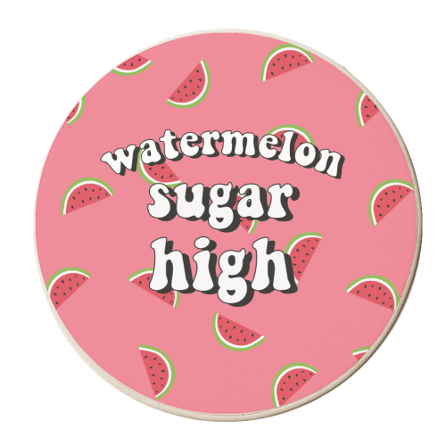 Watermelon Sugar High - personalised beer coaster by Laura Lonsdale