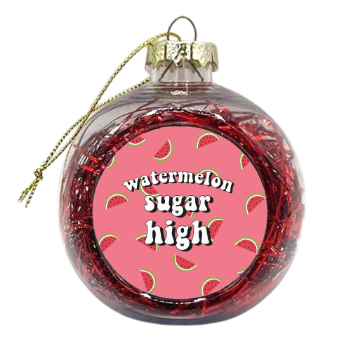 Watermelon Sugar High - xmas bauble by Laura Lonsdale