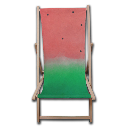 Watermelon Washout - canvas deck chair by Uma Prabhakar Gokhale