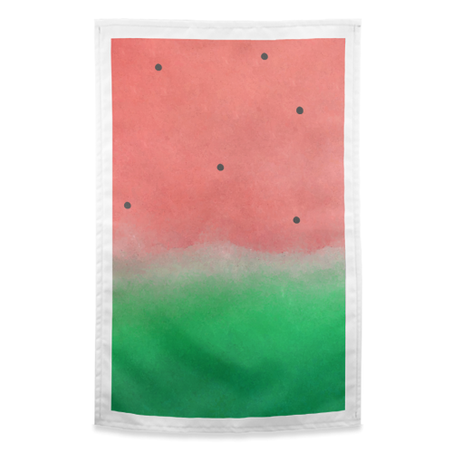 Watermelon Washout - funny tea towel by Uma Prabhakar Gokhale