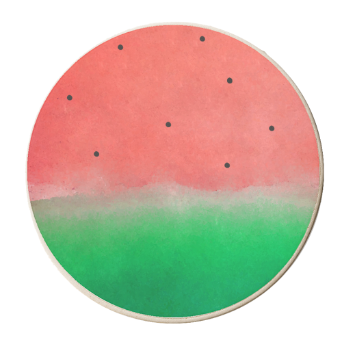 Watermelon Washout - personalised beer coaster by Uma Prabhakar Gokhale