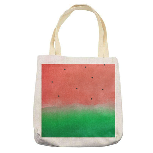 Watermelon Washout - printed canvas tote bag by Uma Prabhakar Gokhale