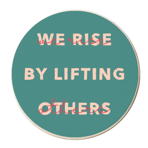 We Rise - personalised beer coaster by Alice Palazon