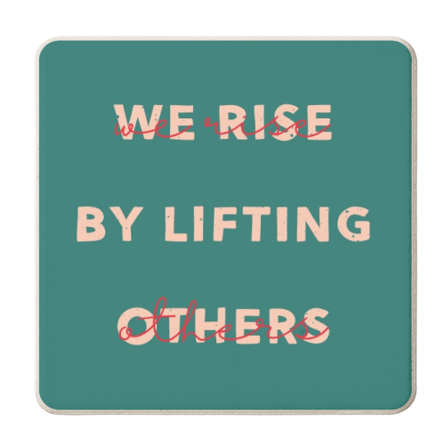 We Rise - personalised beer coaster by Alice Palazon