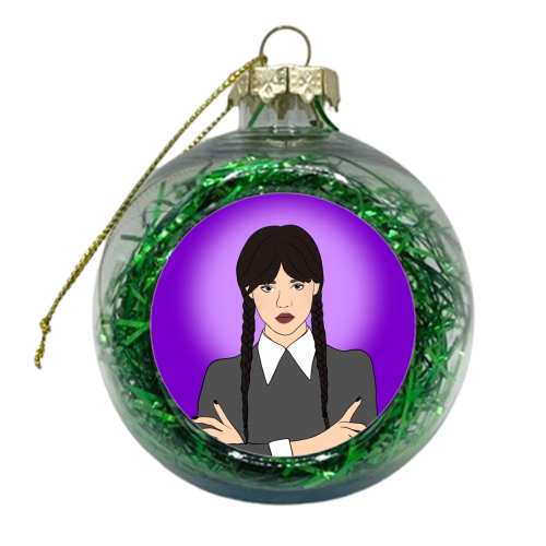 Wednesday Addams - xmas bauble by Eloise