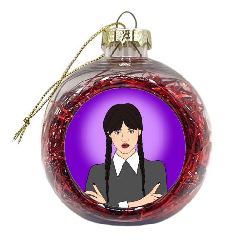 Wednesday Addams - xmas bauble by Eloise