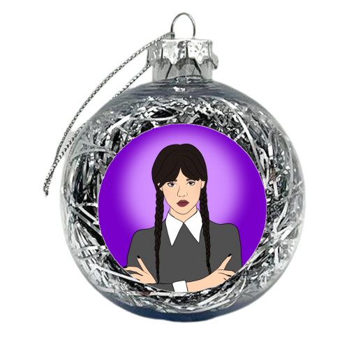 Wednesday Addams - xmas bauble by Eloise