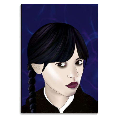 Wednesday -Addams  Blue Background - personalised A4, A5, A6 notebook by Lisa Wardle