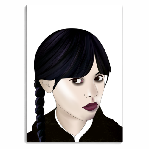 Wednesday Addams Fan Art - personalised A4, A5, A6 notebook by Lisa Wardle