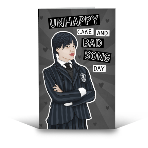 Wednesday Addams - funny greeting card by Loren Grosvenor