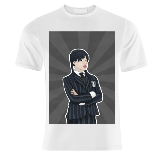 Wednesday Addams - unique t shirt by Loren Grosvenor